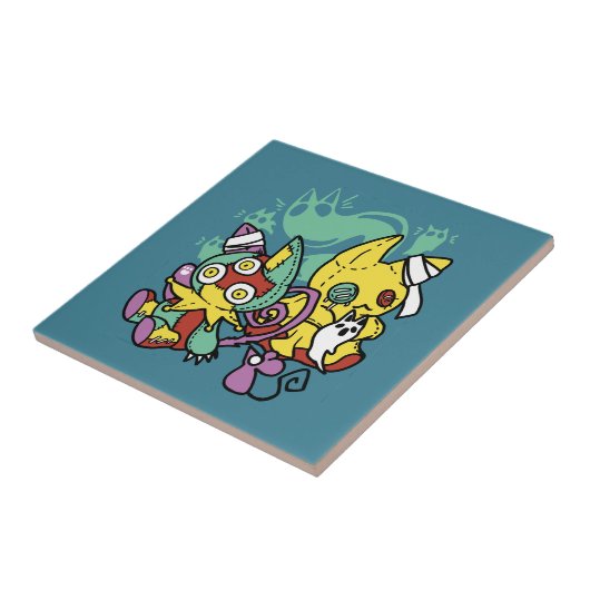 Paw-sitively Frightful | Monstrous Cats Halloween  タイル (側面)