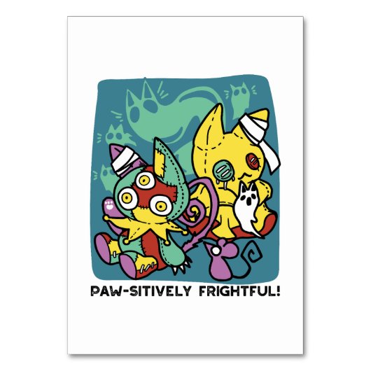 Paw-sitively Frightful | Monstrous Cats Halloween  テーブルナンバー (正面)