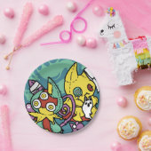 Paw-sitively Frightful | Monstrous Cats Halloween  ペーパープレート (パーティー)