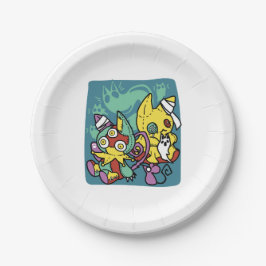 Paw-sitively Frightful | Monstrous Cats Halloween  ペーパープレート