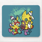 Paw-sitively Frightful | Monstrous Cats Halloween マウスパッド (正面)