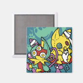 Paw-sitively Frightful | Monstrous Cats Halloween  マグネット (正面/裏面)