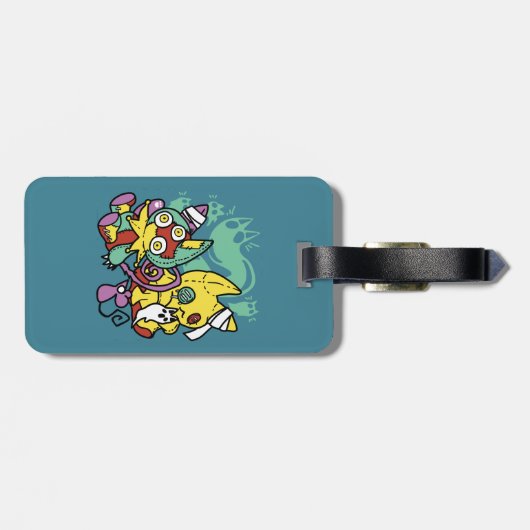 Paw-sitively Frightful | Monstrous Cats Halloween  ラゲッジタグ (裏面横)