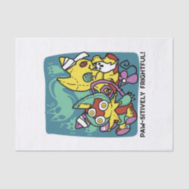 Paw-sitively Frightful | Monstrous Cats Halloween  薄葉紙