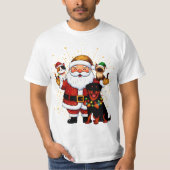 Paw-some Holidays: Santa’s Sparkling Pet Squad Tシャツ (正面)