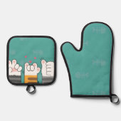 Paw-some Pals 鍋つかみ&鍋敷きセット (正面)