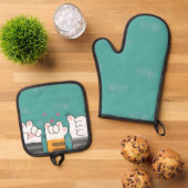 Paw-some Pals 鍋つかみ&鍋敷きセット (トップダウン)