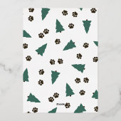 Paw Spruces Happy Howlidays Dog Christmas 箔シーズンカード (裏面)