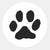 paw sticker ラウンドシール (正面)