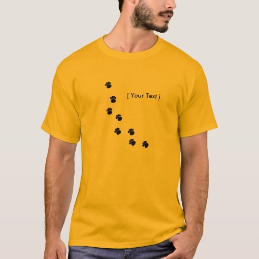 Paw Tracksメン金ゴールドTシャツ Tシャツ (正面)
