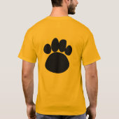 Paw Tracksメン金ゴールドTシャツ Tシャツ (裏面)
