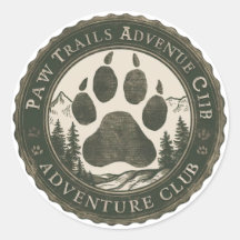 Paw Trails Adventure Club — ヴィンテージバッジステッカー