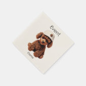 “Paw-ty Perfect” – Puppy Favor Bags スタンダードカクテルナプキン (角)