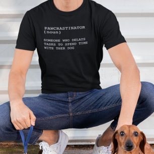 Pawcrastinator定義おもしろい犬所有者ことわざ Tシャツ