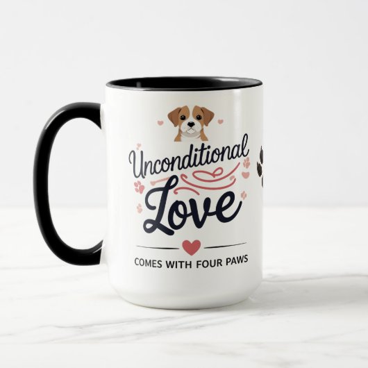 Pawfect Love – コンボマグカップ15 oz マグカップ (左)