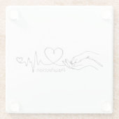 Pawfection One-Line Art – Minimalist Dog Lover ガラスコースター (裏面)