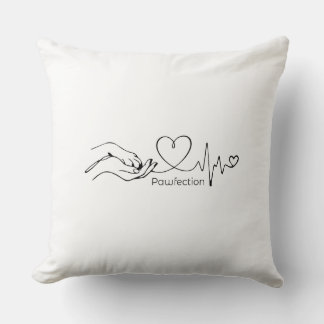 Pawfection One-Line Art – Minimalist Dog Lover クッション