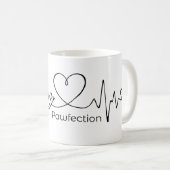 Pawfection One-Line Art – Minimalist Dog Lover コーヒーマグカップ (正面右)