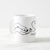 Pawfection One-Line Art – Minimalist Dog Lover コーヒーマグカップ (正面左)