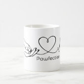 Pawfection One-Line Art – Minimalist Dog Lover コーヒーマグカップ (中央)