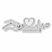 Pawfection One-Line Art – Minimalist Dog Lover シール (正面)