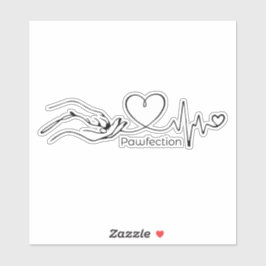 Pawfection One-Line Art – Minimalist Dog Lover シール