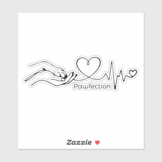 Pawfection One-Line Art – Minimalist Dog Lover シール (シート)