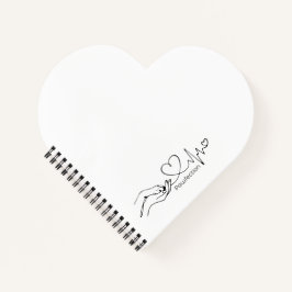Pawfection One-Line Art – Minimalist Dog Lover ノートブック
