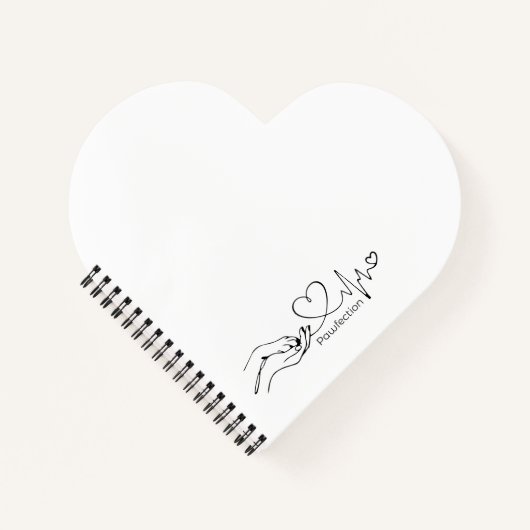 Pawfection One-Line Art – Minimalist Dog Lover ノートブック (正面)