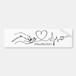 Pawfection One-Line Art – Minimalist Dog Lover バンパーステッカー