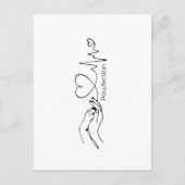 Pawfection One-Line Art – Minimalist Dog Lover ポストカード (正面)