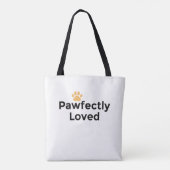 Pawfectly Loved Minimalist Pet Lover トートバッグ (裏面)