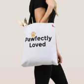 Pawfectly Loved Minimalist Pet Lover トートバッグ (クローズアップ)