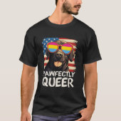 Pawfectrly Queer Labrador Panual Flag Sunglasses Tシャツ (正面)