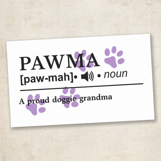 Pawma – カスタマイズ可能な定義 – ドギーおばあちゃん 長方形シール