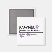 Pawma - カスタマイズ可能な定義 - 愛犬の祖母 マグネット (正面/裏面)