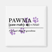 Pawma - カスタマイズ可能な定義 - 愛犬の祖母 マグネット (正面)