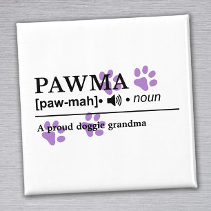 Pawma - カスタマイズ可能な定義 - 愛犬の祖母 マグネット
