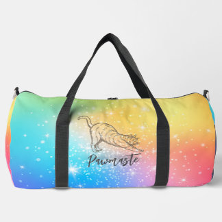Pawmaste Cat Yoga Large Duffel Bag ダッフルバッグ