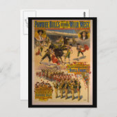 Pawneeのビルの歴史的な野生の西ポスター ポストカード (正面/裏面)