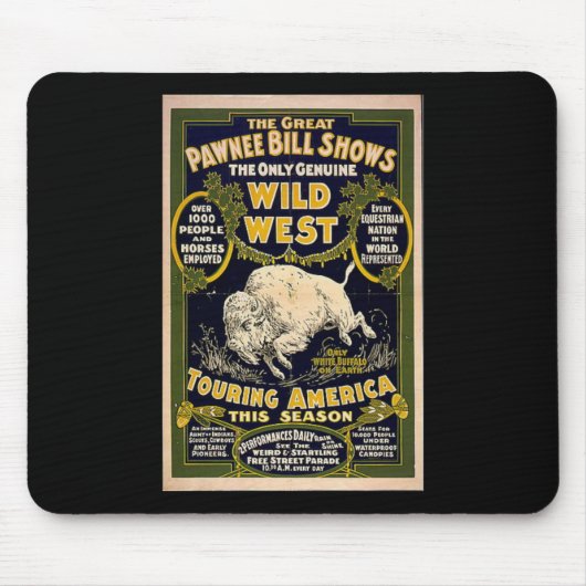Pawneeビルは野生の西を示します マウスパッド (正面)