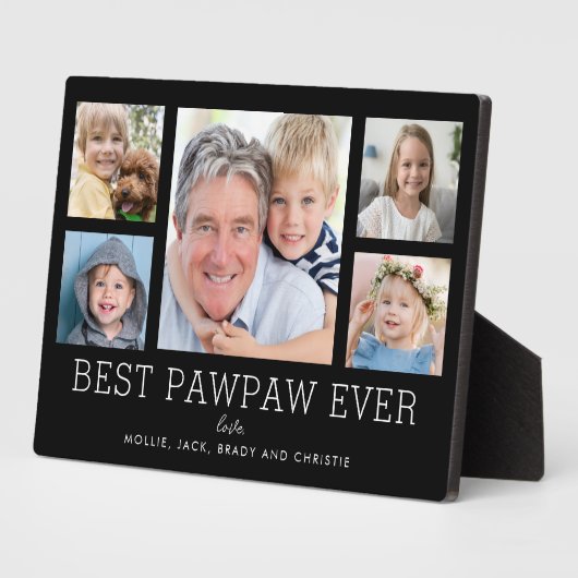 PawPaw祖父の孫フォトコラージュ フォトプラーク (側面)