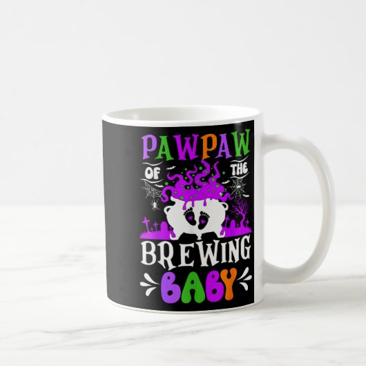 Pawpaw Of The Brewing Baby Grandpa To Be Halloween コーヒーマグカップ (右)