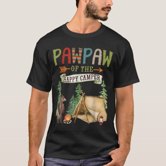 Pawpaw Of The Happy Camper First Birthday Camng Tシャツ (正面)