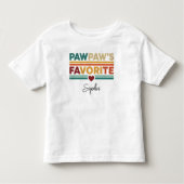 Pawpaw's Favorite Retro Simple Modern Script Name トドラーTシャツ (正面)