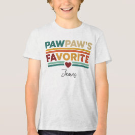 Pawpaw's Favorite Retro Simple Modern Script Name トライブレンドＴシャツ
