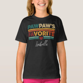 Pawpaw's Favorite Retro Simple Modern Script Name Tシャツ
