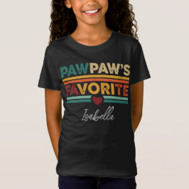 Pawpaw's Favorite Retro Simple Modern Script Name Tシャツ