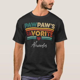 Pawpaw's Favorite Retro Simple Modern Script Name Tシャツ