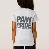 PawPrideの女の子 Tシャツ (裏面)